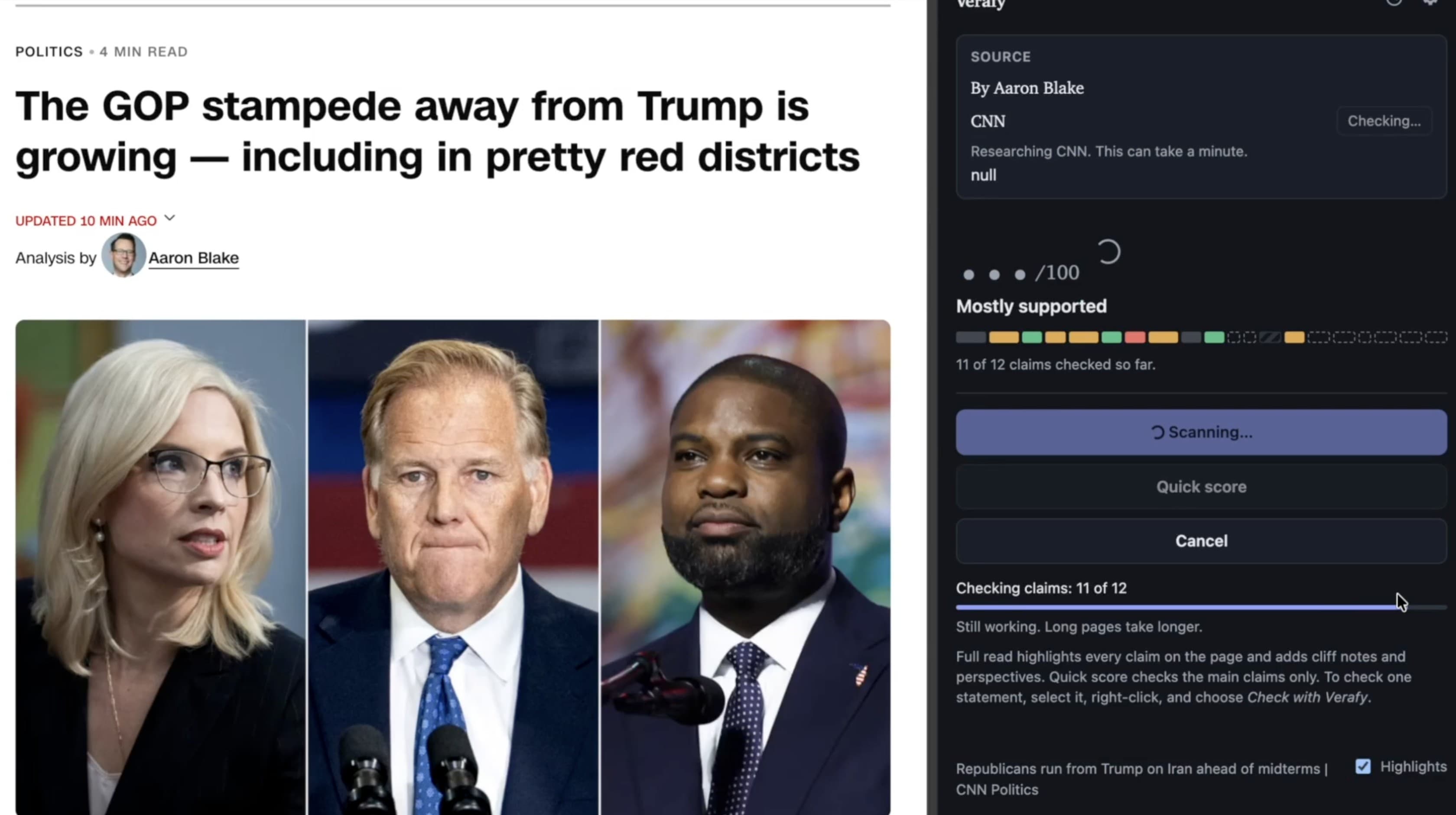 Verafy FactCheck Extension